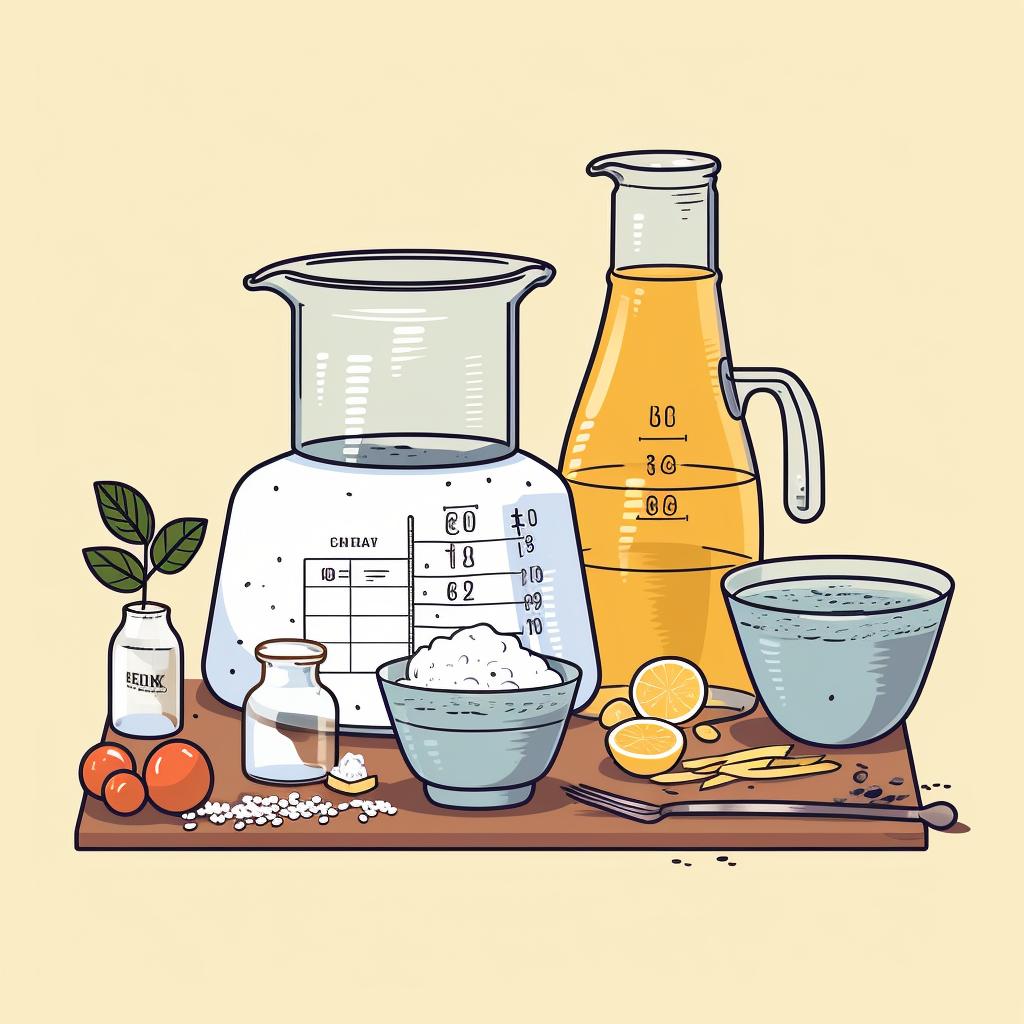 Ingredients for brine mixture on a kitchen counter